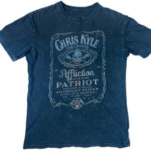 Affliction Chris Kyle Patriot Warrior Spirit Tee Men’s M Charcoal Vintage Wash